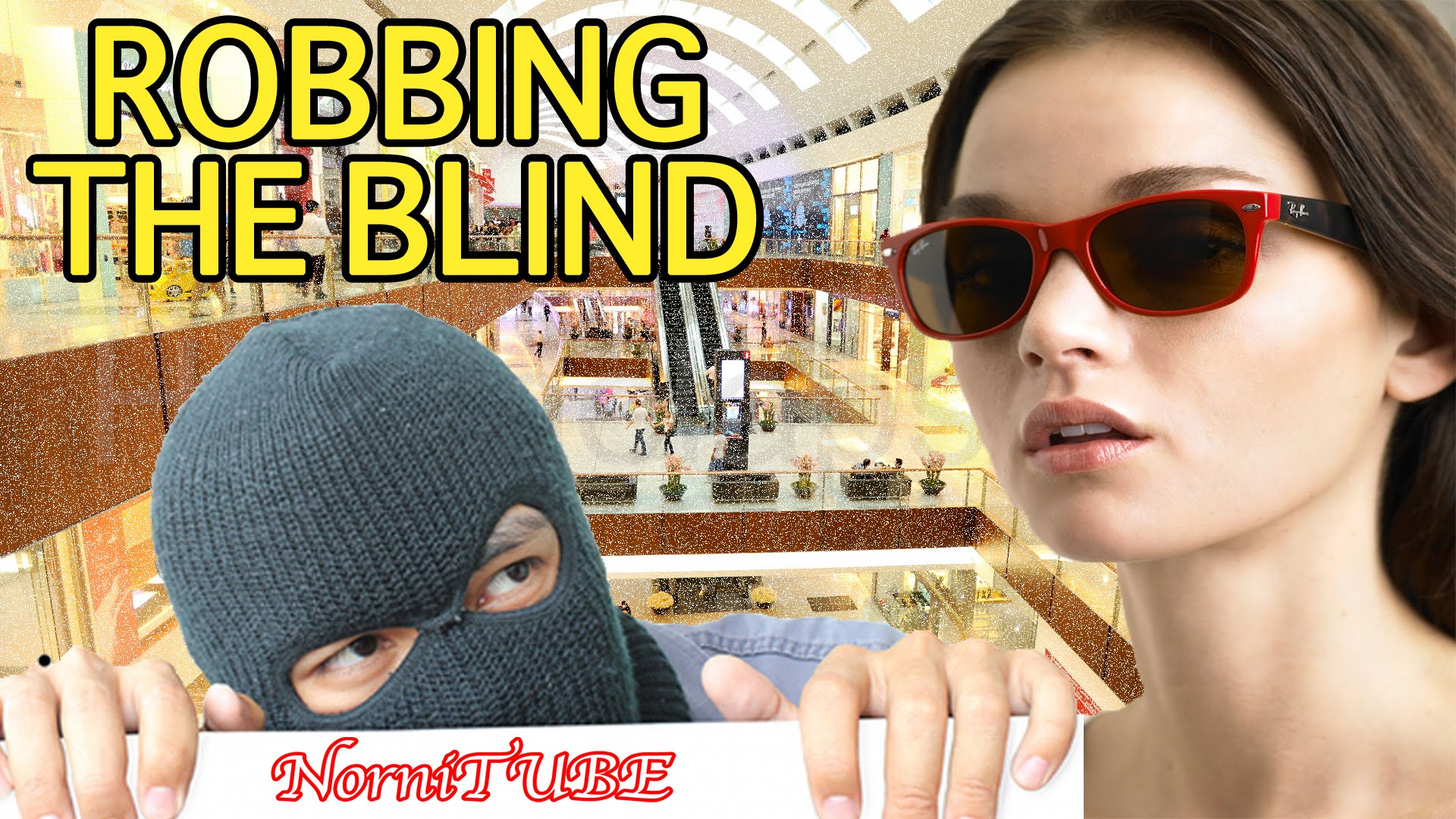 When a blind. Making fun of a Blind person. Humiliating a Blind person.